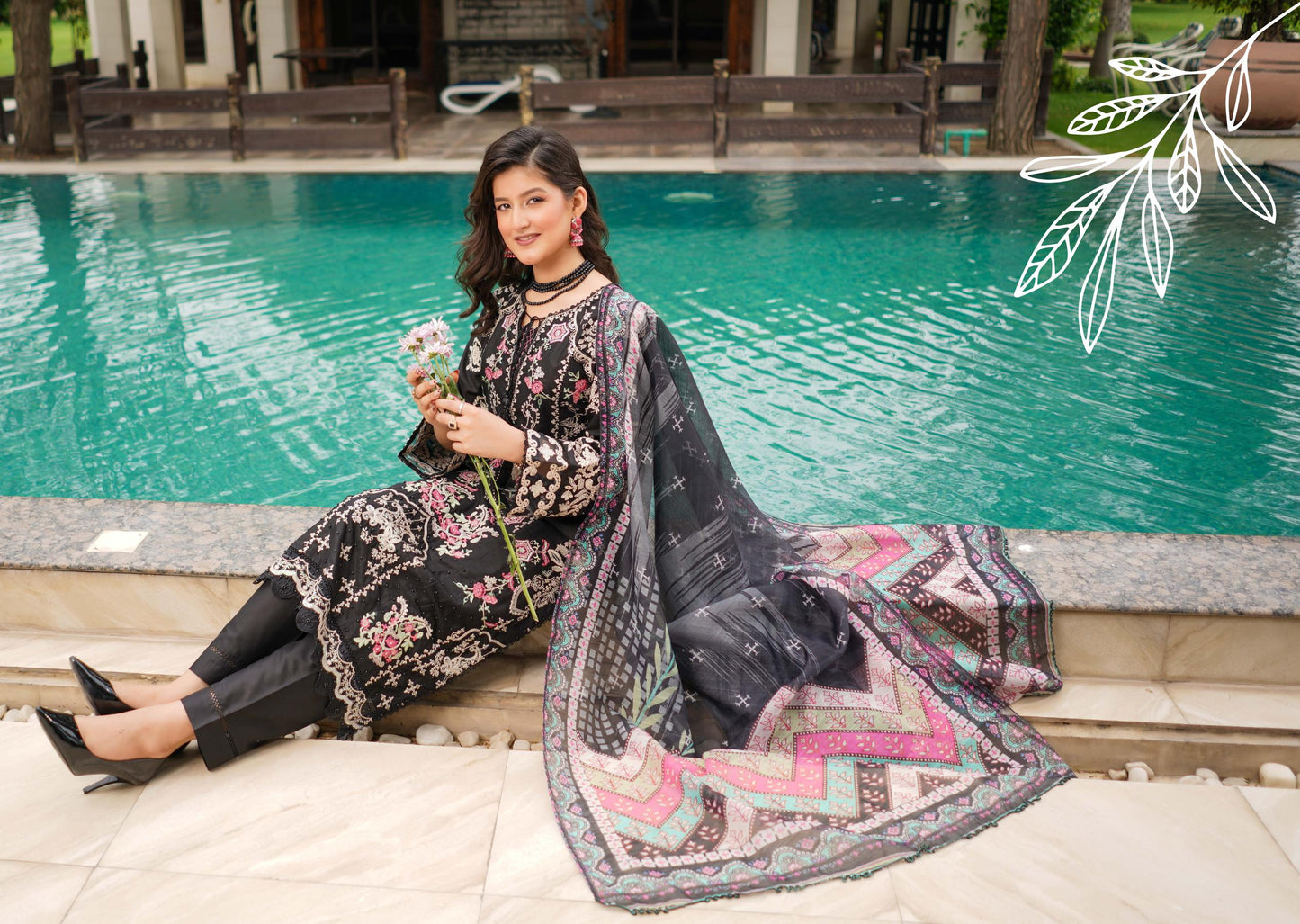 MUNIRA | EMBROIDERED LAWN READYMADE |SS25