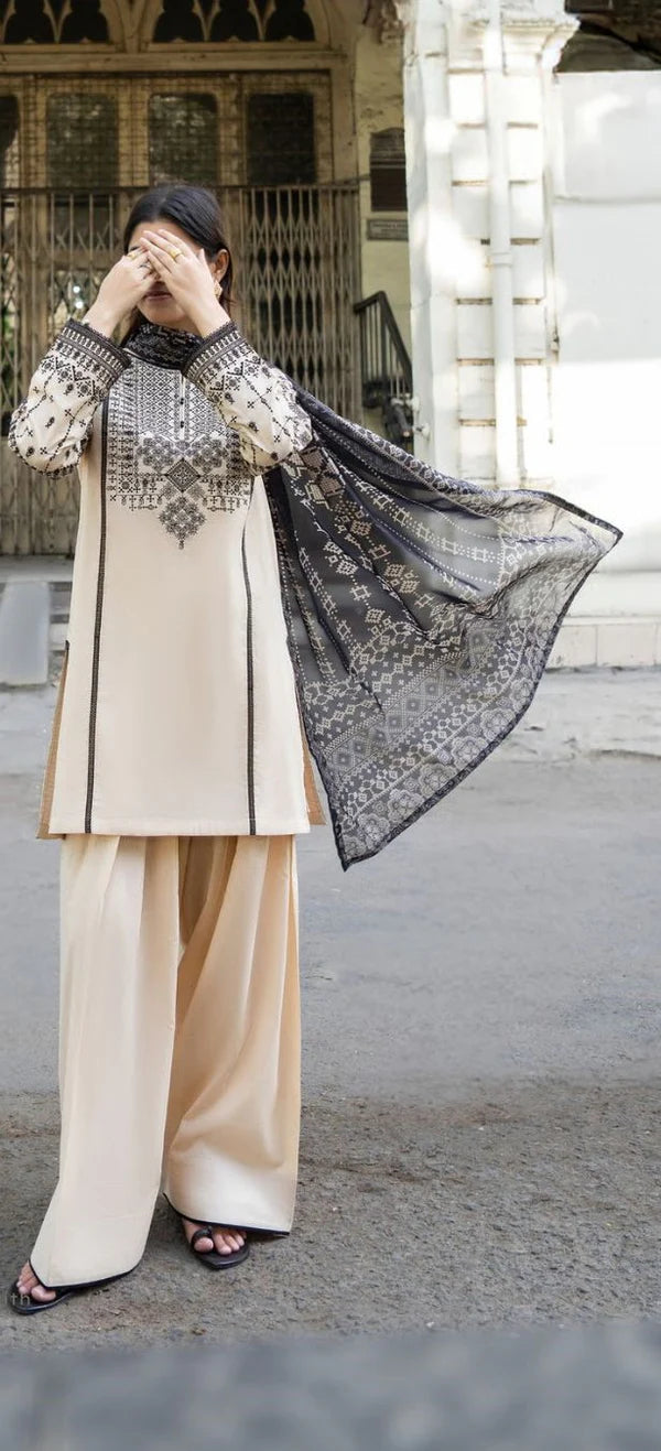 CASUALLITE ‘SPECIAL ’ | EMBROIDERED COTTON 3PC READYMADE | SAARA SPECIAL541