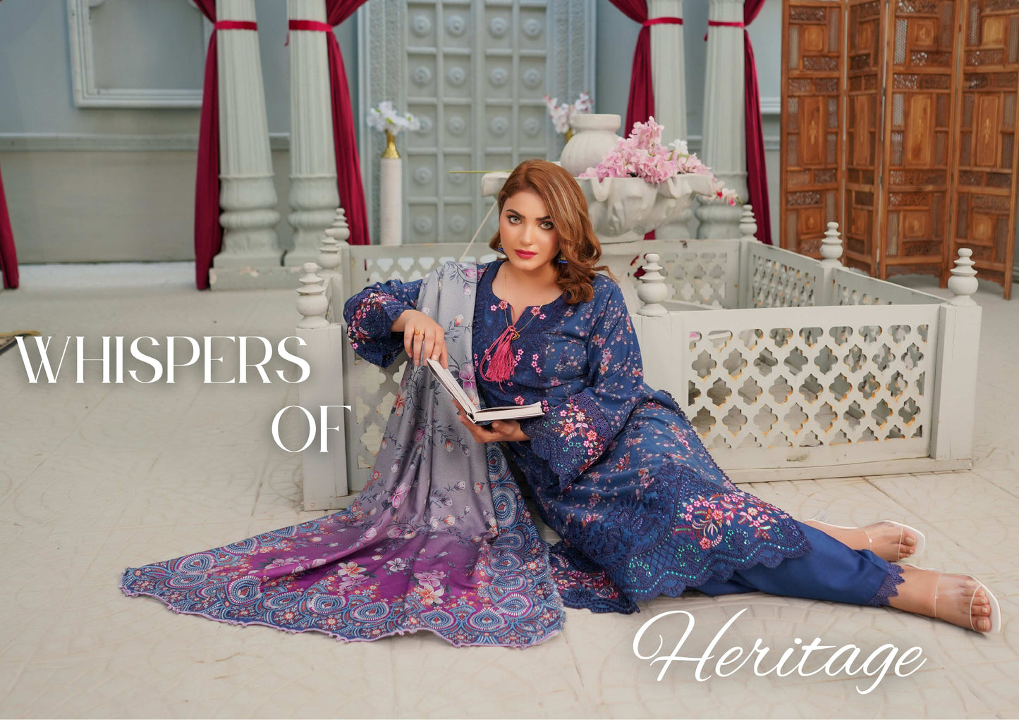 MUNIRA DHANAK EMBROIDERED 3PC READYMADE NAZ01