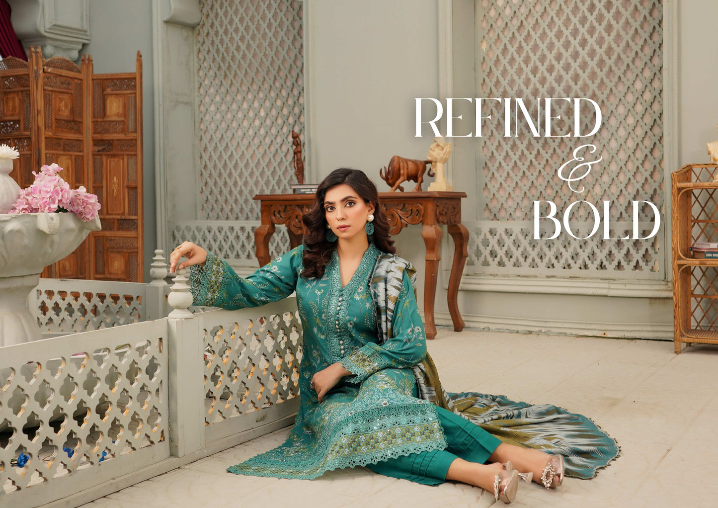 MUNIRA EMBROIDERED 3PC READYMADE NAZ05