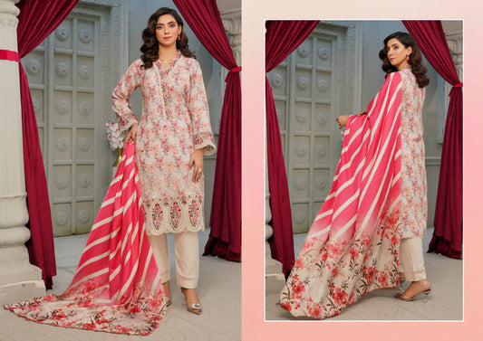MUNIRA DHANAK EMBROIDERED 3PC READYMADE NAZ06