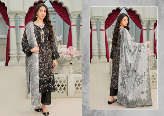 MUNIRA DHANAK EMBROIDERED 3PC READYMADE NAZ02