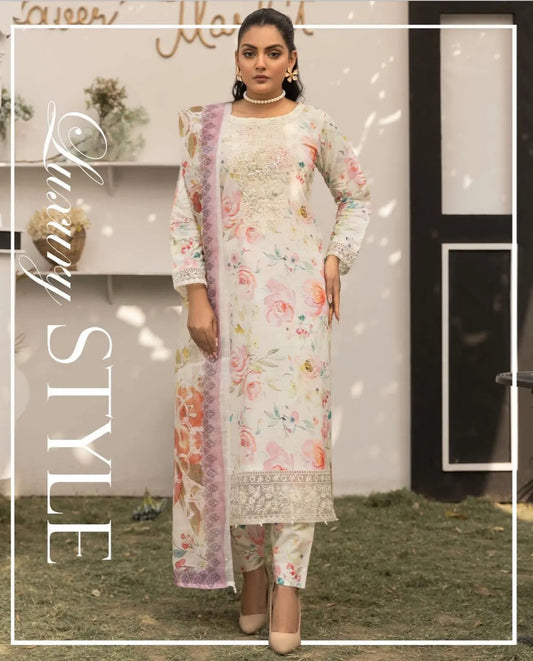 Simrans Lawn 3pc Readymade Laila 07