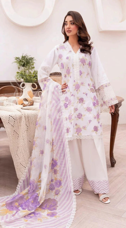 KARMA ‘AAINA’ | EMBROIDERED COTTON READYMADE TRADITIONAL & TRENDING FARSHI SHALWAR | KC-110