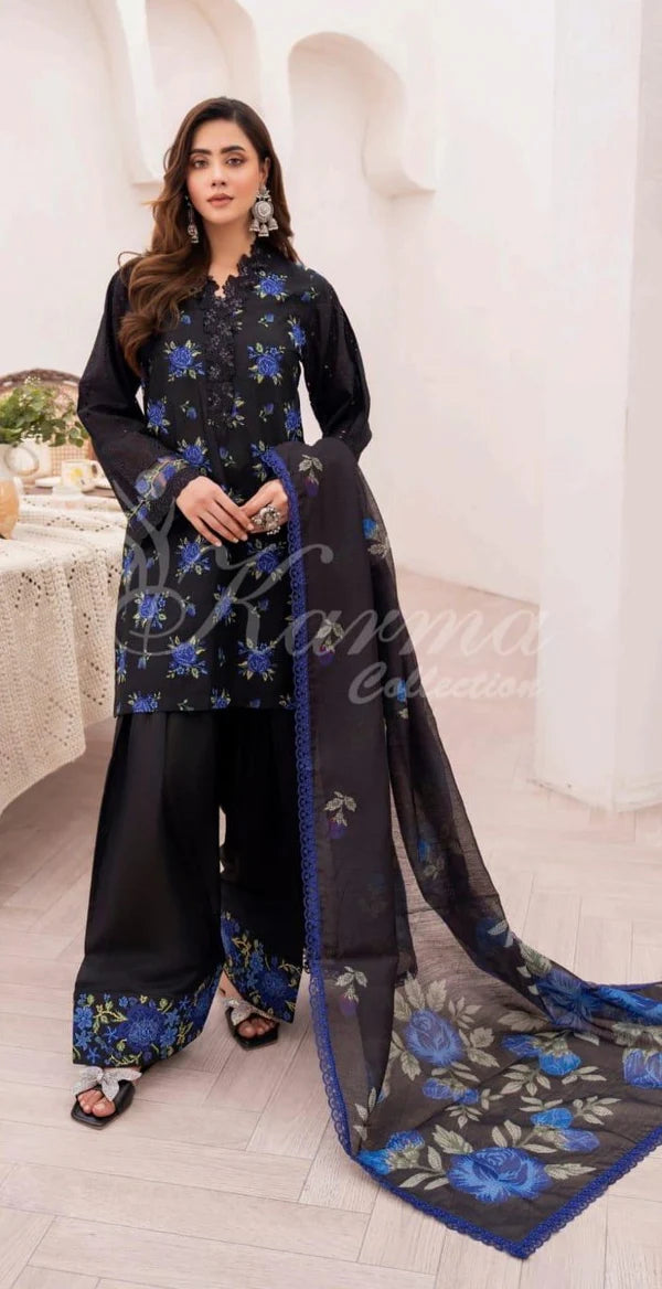 KARMA ‘AAINA’ | EMBROIDERED COTTON READYMADE TRADITIONAL & TRENDING FARSHI SHALWAR | KC-107