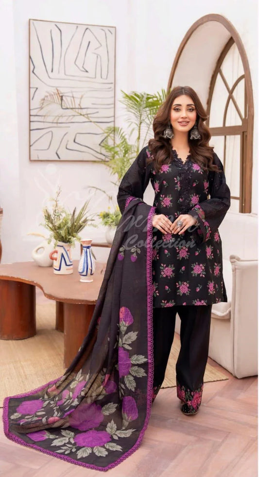 KARMA ‘AAINA’ | EMBROIDERED COTTON READYMADE TRADITIONAL & TRENDING FARSHI SHALWAR | KC-105