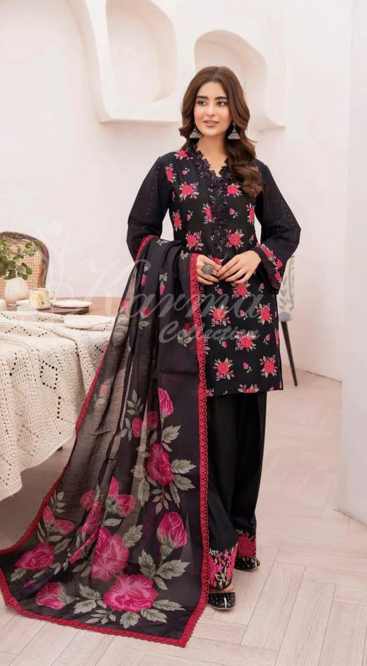 KARMA ‘AAINA’ | EMBROIDERED COTTON READYMADE TRADITIONAL & TRENDING FARSHI SHALWAR | KC-104