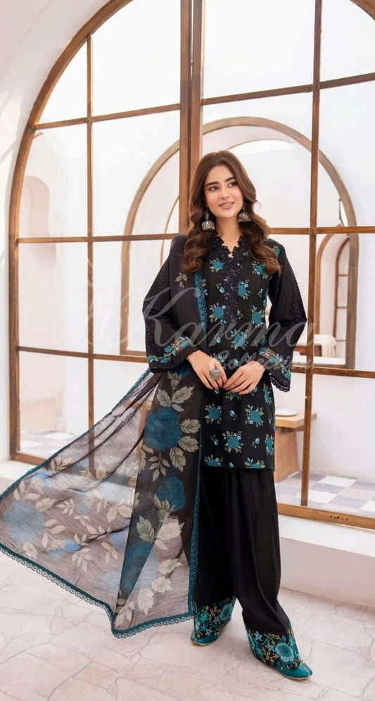 KARMA ‘AAINA’ | EMBROIDERED COTTON READYMADE TRADITIONAL & TRENDING FARSHI SHALWAR | KC-103